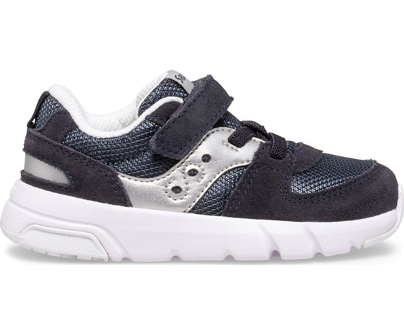 Tenis Saucony Jazz Lite 2.0 Niños Azul Marino Plateados | México 876KORI